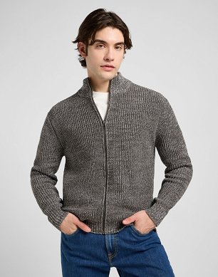 Sweter Męski Lee Cardigan Zip Smoke Gray 112370540