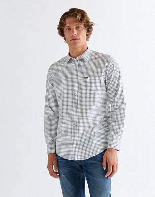 Koszula Męska Wrangler 1 Pkt Shirt Dusty Blue 112378032