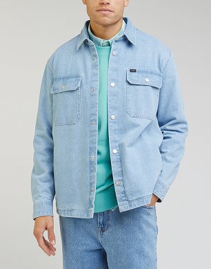 Koszula Męska Lee Workwear Overshirt Indigo L68DOXDK