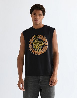 Koszulka Męska Wrangler Graphic Muscle Tank Black 112377993