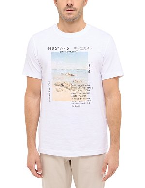 T-shirt Męski Mustang Style Austin Bright White 1016282-2007