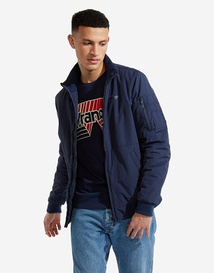 Kurtka Męskie Wrangler Classic Bomber Navy W4732XI35