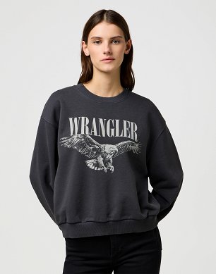 Bluza Damska Wrangler Oversized Sweat Faded Black 112370776
