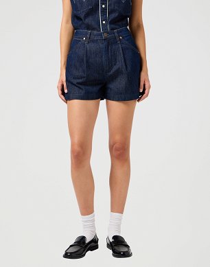 Szorty Damskie Wrangler Pleated Short Saddle 112362704