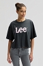 Koszulka Damska Lee Ss Cropped Tee Washed Black 112378742