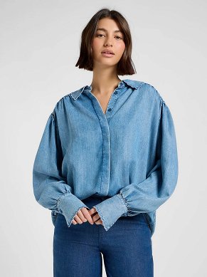 Koszula Damska Lee Statement Collar Shirt Indigo Rum 112372629