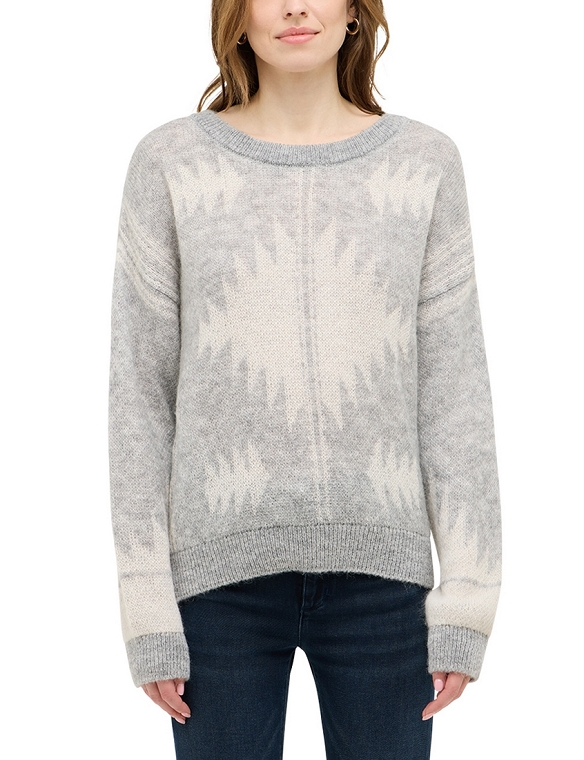 Sweter Damski Mustang Style Havana Mid Grey Melange 1016780-4140