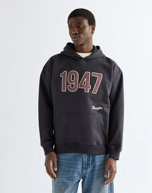 Bluza Męska Wrangler Graphic Hoodie Black Beauty 112387048