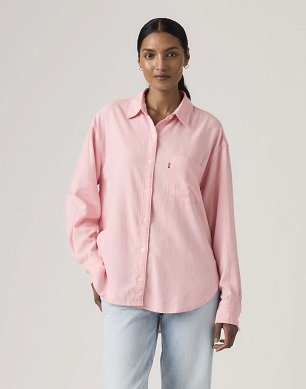Koszula Damska Levi`s® Harlie Boyfriend Shirt Coral Blush Cotton Linen 001HM-0018