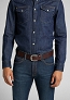 Pasek Męski Lee Belt Dark Brown LF045024