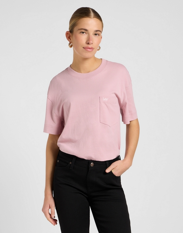 Koszulka Damska Lee Ss Pocket Tee Pretty Plum 112371884 Koszulka Damska Lee Ss Pocket Tee Pretty Plum 112371884