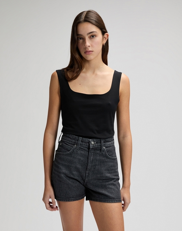 Koszulka Damska Lee Square Neck Tank Black 112376997