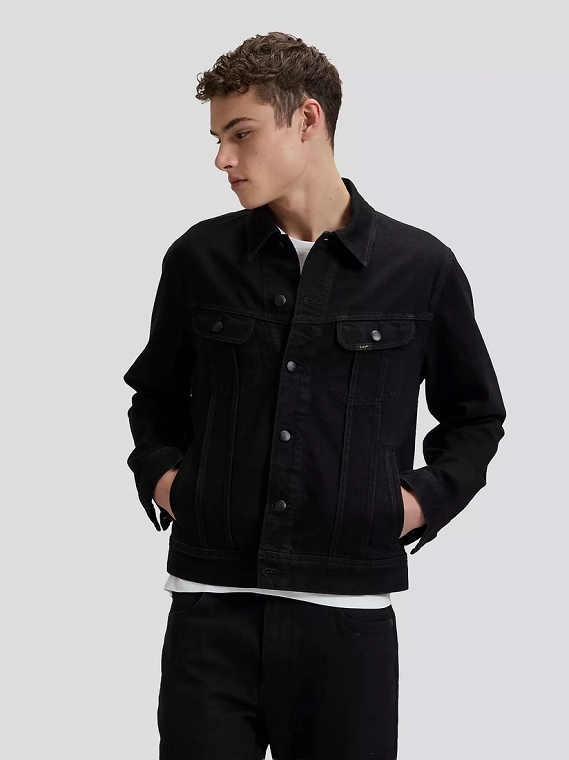 Kurtka Męska Lee Rider Jacket Clean Black 112376448