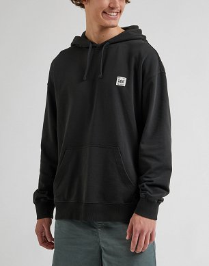 Bluza Męska Lee Core Loose Hoodie Washed Black L84WFXON