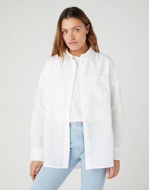 Koszula Damska Wrangler 1 Pkt Shirt White W5Z5LO989