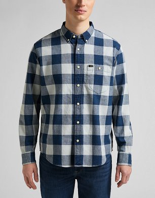 Koszula Męska Lee Riveted Shirt Indigo L66IOVDK