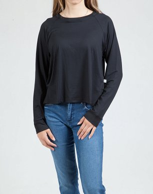 T-shirt Damski Wrangler Ls Performance Tee Black W7UGDU100