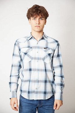 Koszula Męska Wrangler Western Shirt Midnight Navy 112378491