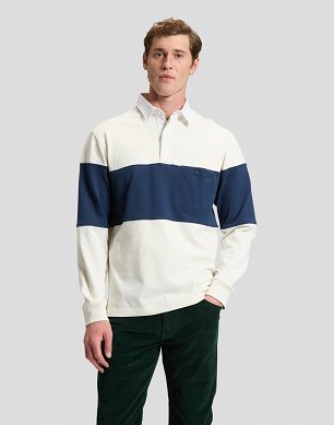 Koszulka Męska Lee Rugby Tee Ecru 112386334