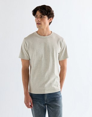Koszulka Męska Wrangler Ss Solid Tee Oat Mel 112378012