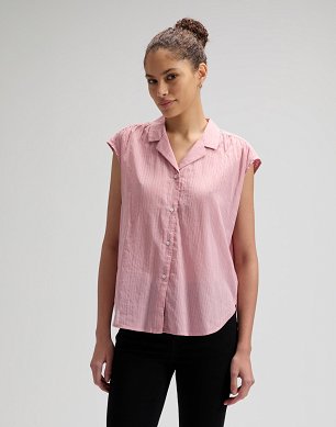Koszula Damska Lee Cap Sleeve Shirt Soft Mauve 112379154