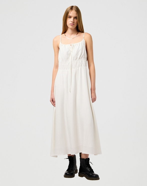 Sukienka Damska Wrangler Slim Summer Dress Vintage White 112352290