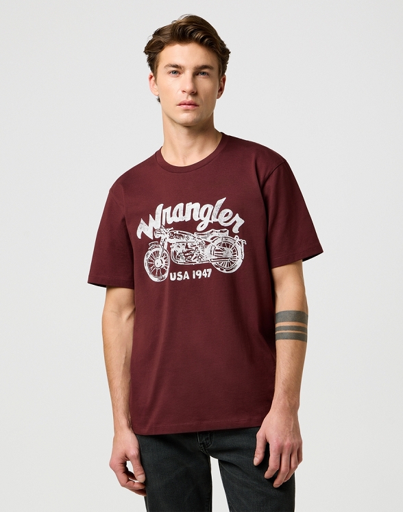 Koszulka Męska Wrangler Americana Tee Decadent Chocolate 112371413