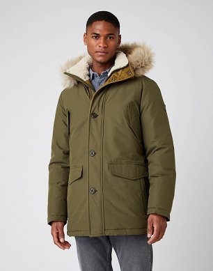 Kurtka Męska Wrangler Parka Jacket Ivy Green W4D0WXXIX