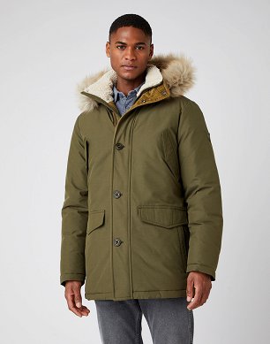 Kurtka Męska Wrangler Parka Jacket Ivy Green W4D0WXXIX