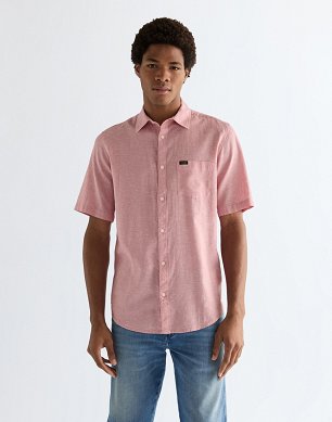 Koszula Męska Wrangler Ss 1 Pkt Shirt Dusty Rose 112378045