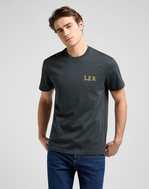 Koszulka Męska Lee Relaxed Graphic Tee Washed Black 112370512