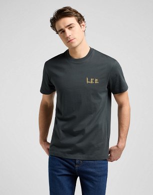 Koszulka Męska Lee Relaxed Graphic Tee Washed Black 112370512