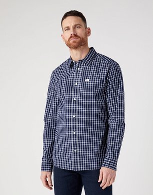 Koszula Męska Wrangler 1 Pocket Shirt True Navy W5A24ME12