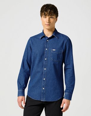 Koszula Męska Wrangler 1 Pkt Shirt Dark Stone 112357190