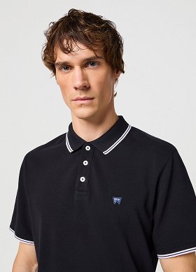 Polo Męskie Wrangler Polo Shirt Black W112350404