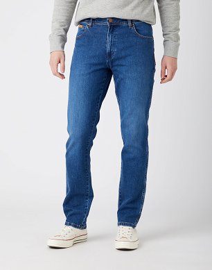 Spodnie Męskie Wrangler Texas Slim Mumbo Blue W12SHR32H