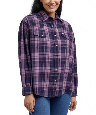 Koszula Damska Lee Seasonal Western Shirt Blueberry L51JZNA89