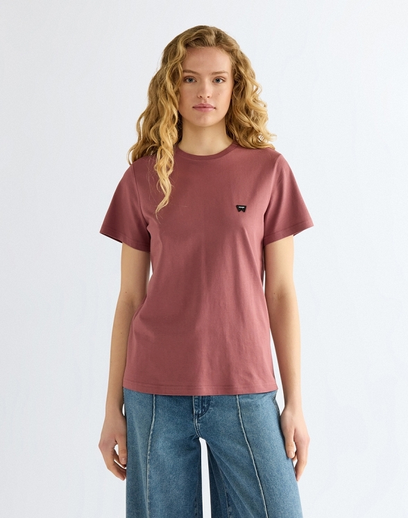 Koszulka Damska Wrangler Sign Off Tee Rose Brown 112386793