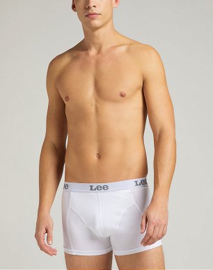 Bokserki Męskie Lee 2 Pack Trunk In White LP03CK12