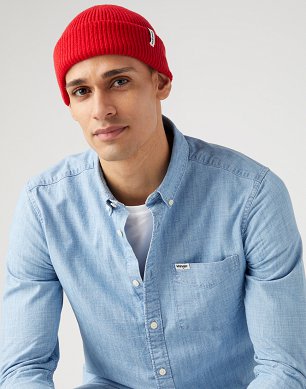 Czapka Męska Wrangler Sign Off Beanie Red W0L331X47