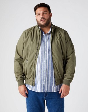 Kurtka Męska Wrangler Harrington Jkt Dusty Olive W4F86PX45