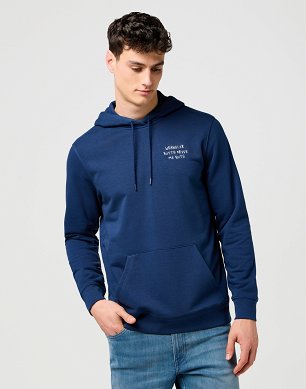Bluza Męska Wrangler Embroidery Hoodie Navy 112371521
