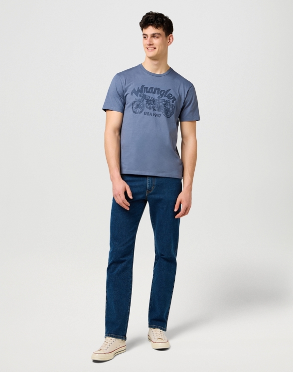 Koszulka Męska Wrangler Americana Tee Grisaille 112371414