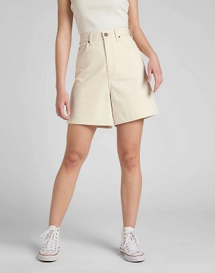 Szorty Damskie Lee Stella Short Ecru L37ESM49