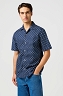 Koszula Męska Wrangler Ss Resort Shirt Blue Geo 112362763