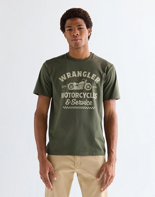 Koszulka Męska Wrangler Americana Tee Deep Depths 112377954