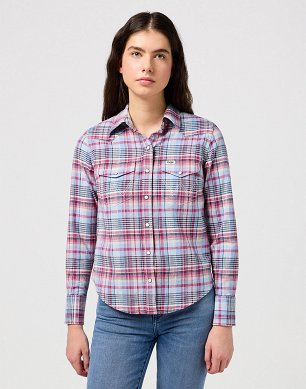 Koszula Damska Wrangler Western Shirt Violet Quartz W112350328