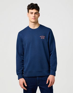 Bluza Męska Wrangler Graphic Crew Black Iris 112371426