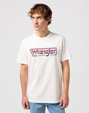 Koszulka Męska Wrangler Graphic Tee Worn White W112350467