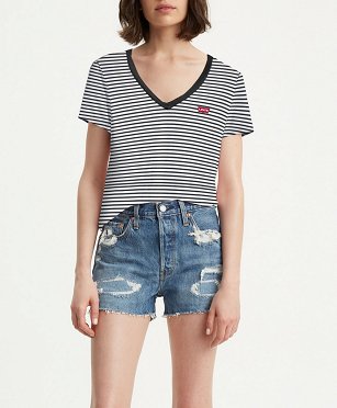 T-shirt Damski Levi`s® Perfect Vneck Annalise Stripe 85341-0004